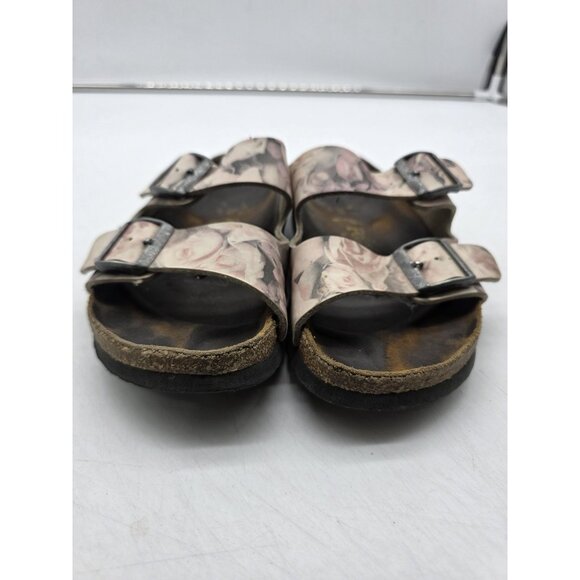 Papillio Sandals Shoes Womens Size 36 Floral Double Strap Birkenstock Cork Slide - Picture 2 of 9